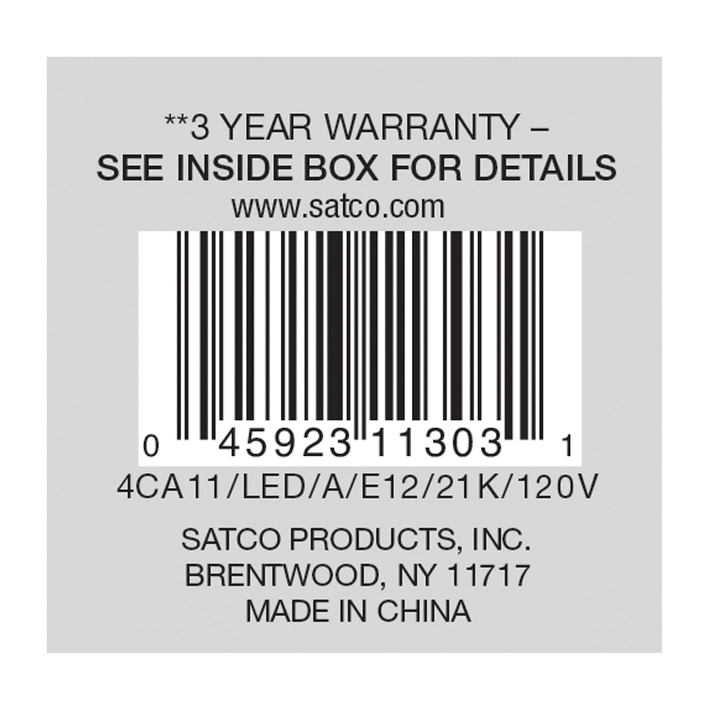 image of 4 Watt CA11 LED - Satin Spun Amber - Candelabra base - 2100K - 120 Volt