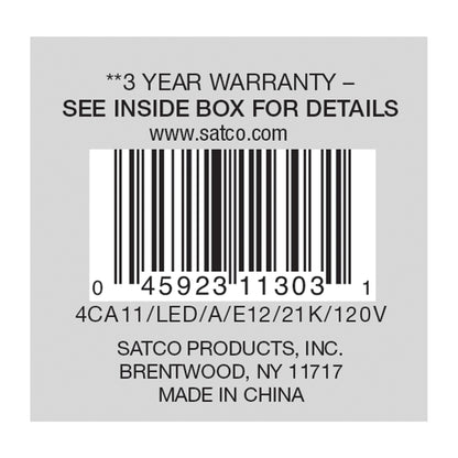 image of 4 Watt CA11 LED - Satin Spun Amber - Candelabra base - 2100K - 120 Volt