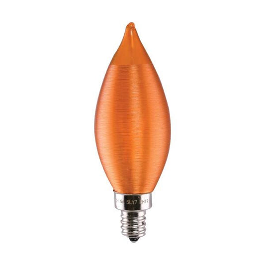 image of 4 Watt CA11 LED - Satin Spun Amber - Candelabra base - 2100K - 120 Volt