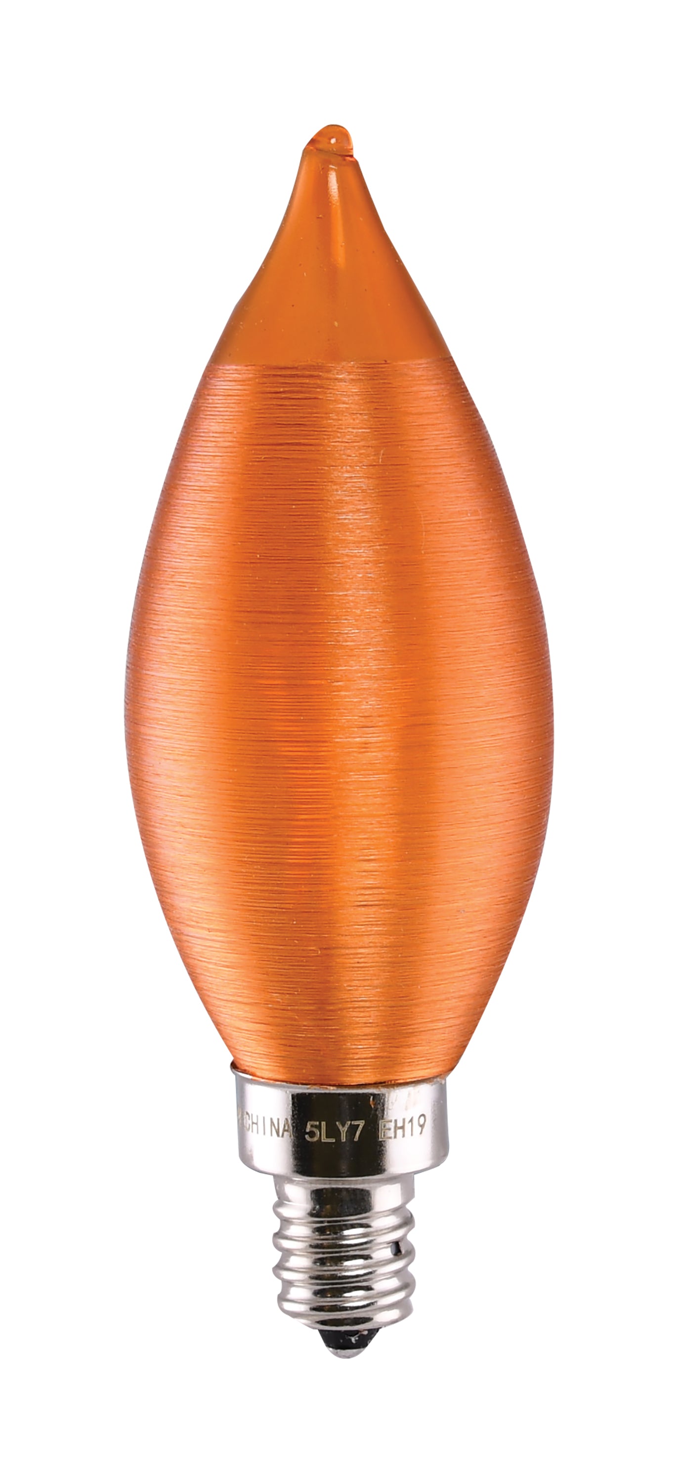 image of 4 Watt CA11 LED - Satin Spun Amber - Candelabra base - 2100K - 120 Volt - Carded