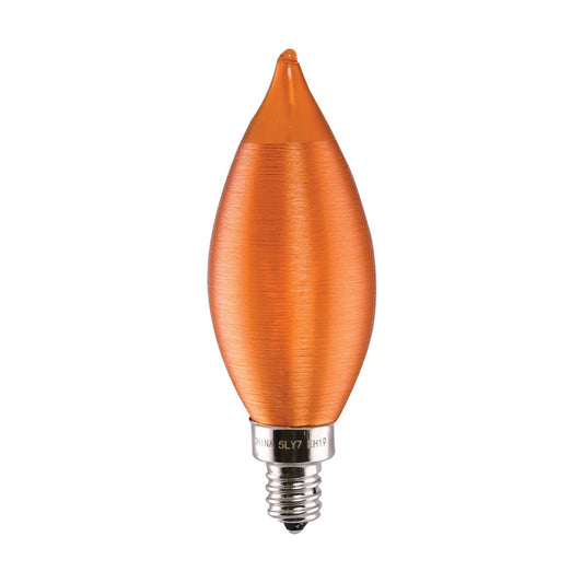 image of 4 Watt CA11 LED - Satin Spun Amber - Candelabra base - 2100K - 120 Volt - Carded