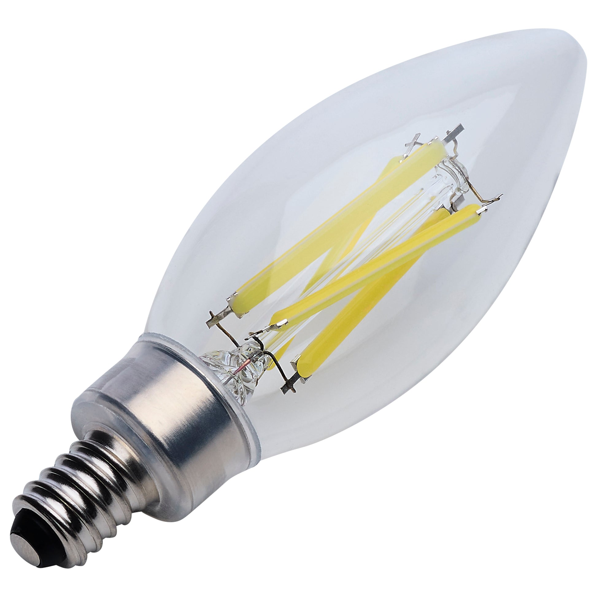 image of 8 Watt C11 LED - Clear Finish - Candelabra Base - 4000K - 90 CRI - 760 Lumens - 120 Volt