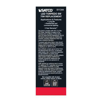 image of 8 Watt C11 LED - Clear Finish - Candelabra Base - 4000K - 90 CRI - 760 Lumens - 120 Volt