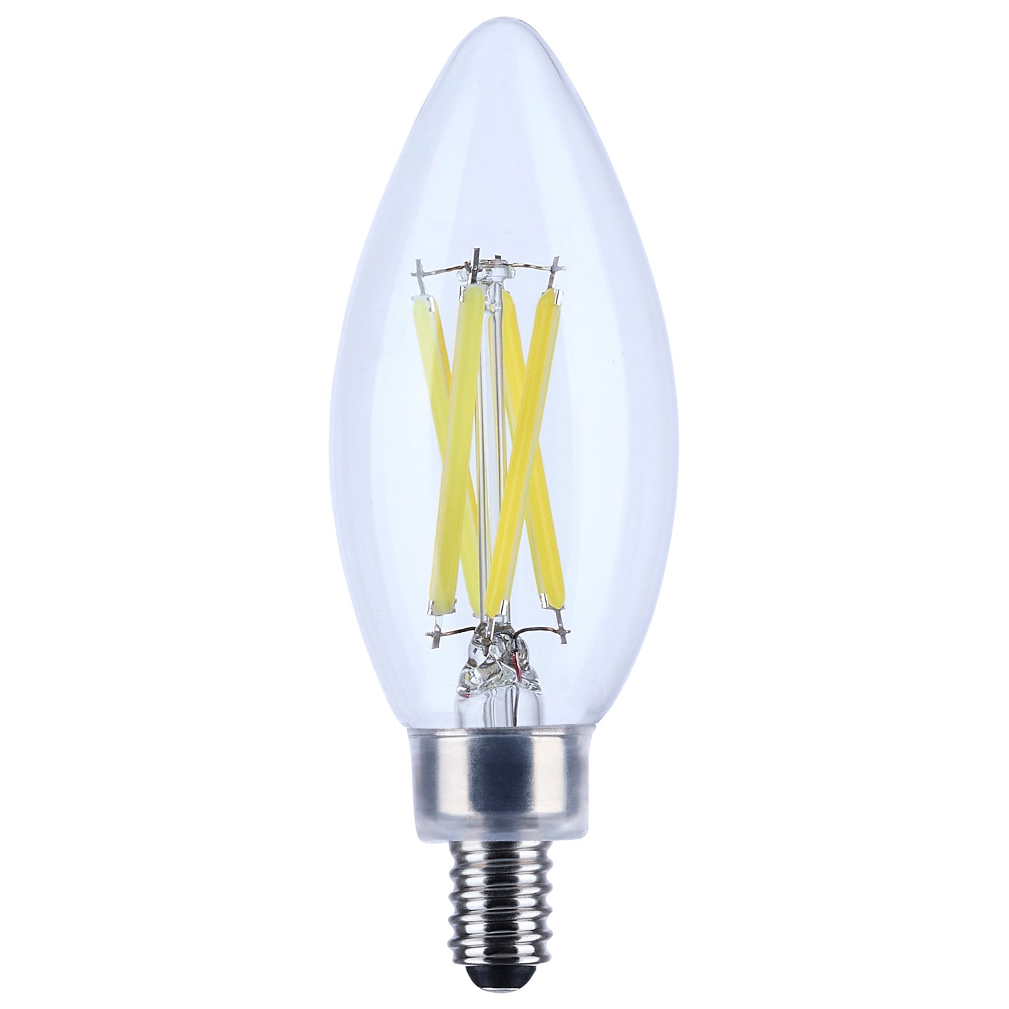 image of 8 Watt C11 LED - Clear Finish - Candelabra Base - 4000K - 90 CRI - 760 Lumens - 120 Volt