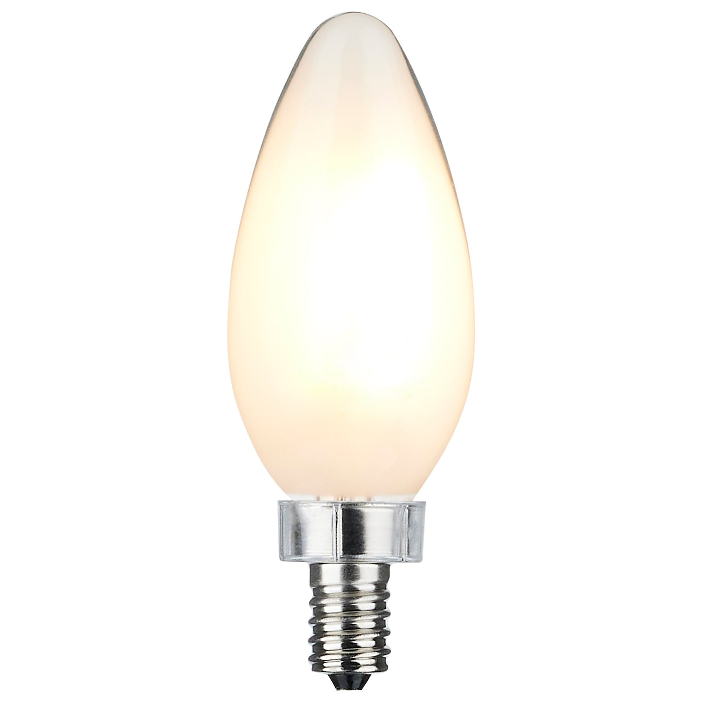 image of 8 Watt C11 LED - Frosted Finish - Candelabra Base - 3000K - 90 CRI - 800 Lumens - 120 Volt