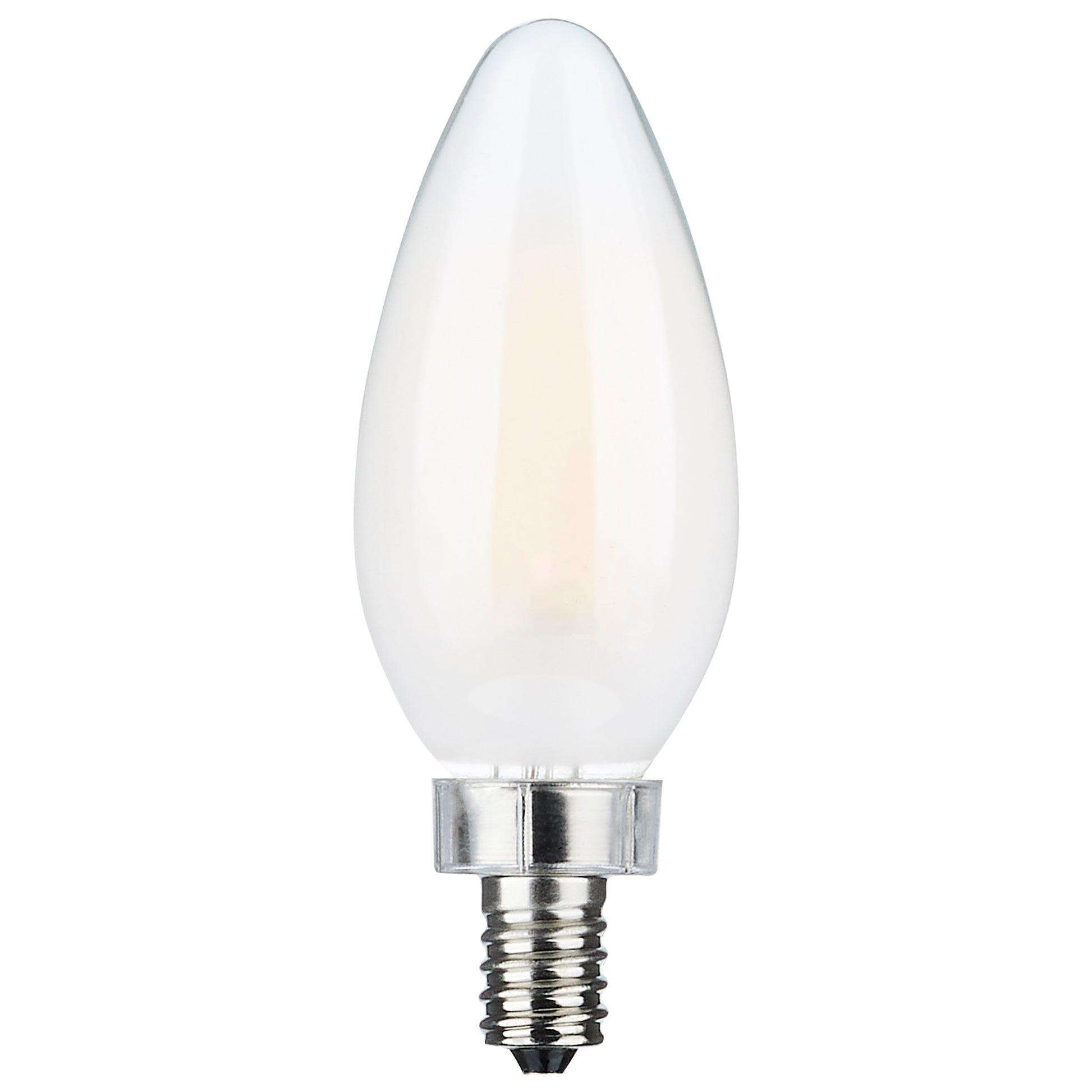image of 8 Watt C11 LED - Frosted Finish - Candelabra Base - 3000K - 90 CRI - 800 Lumens - 120 Volt