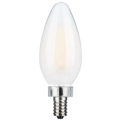 image of 8 Watt C11 LED - Frosted Finish - Candelabra Base - 3000K - 90 CRI - 800 Lumens - 120 Volt