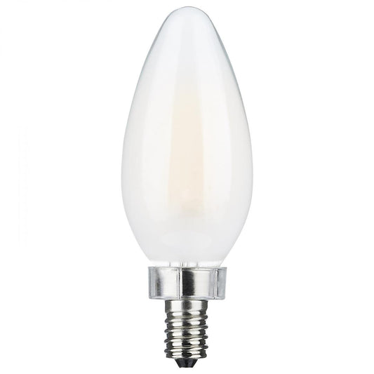 8 Watt C11 LED - Frosted Finish - Candelabra Base - 3000K - 90 CRI - 800 Lumens - 120 Volt