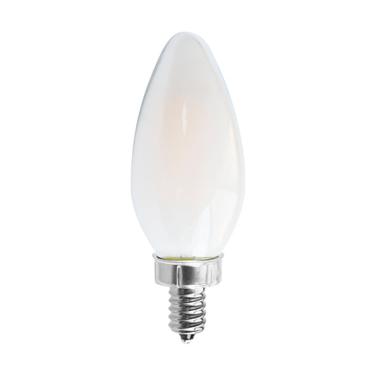 image of 8 Watt C11 LED - Frosted - Candelabra base - 2700K - 90 CRI - 760 Lumens - 120 Volt