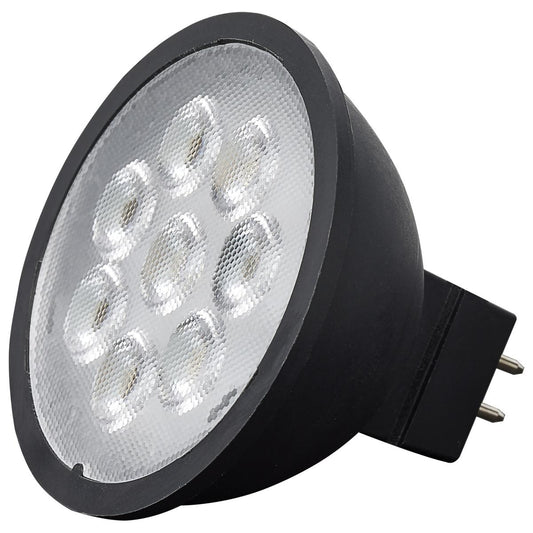 6.5 Watt MR16 LED - Black Finish - 5000K - GU5.3 Base - 500 Lumens - 12 Volt