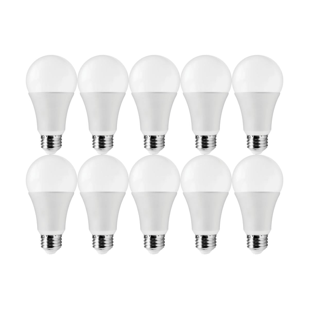 image of 14 Watt A19 LED - 3000K - 100 Watt Replacement - Medium base - 220 deg. Beam Angle - 10-Pack