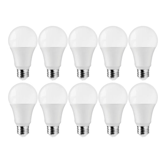 12 Watt A19 LED - 5000K - 75 Watt Replacement - Medium base - 220 deg. Beam Angle - 10-Pack