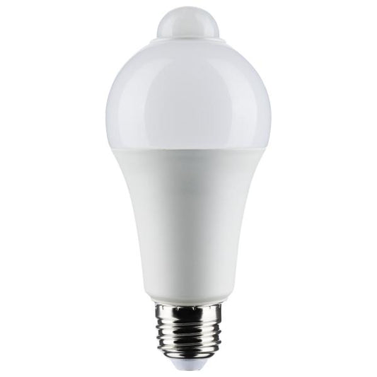12 Watt A19 LED - White - 5000K - 1050 Lumens - 120 Volt - PIR Sensor - Non-Dimmable