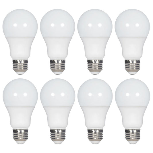 9 Watt A19 LED - 5000K - Non-Dimmable - E26 - 80 CRI - 8-pack