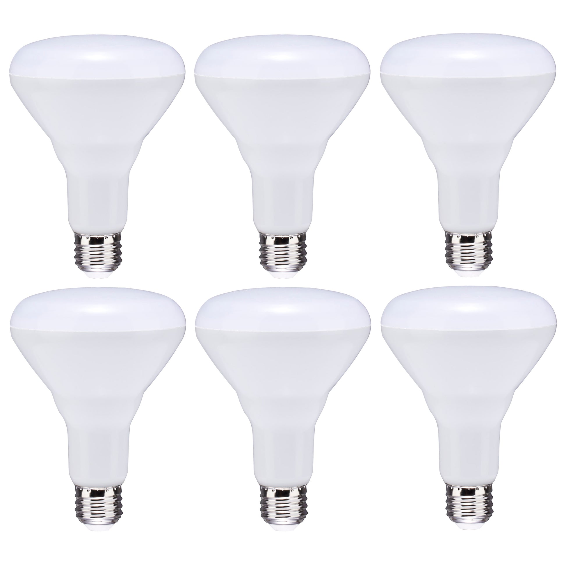 image of 8.5 Watt - BR30 LED - 2700K - 80 CRI - Medium Base - 120 Volts - Dimmable - 6-pack