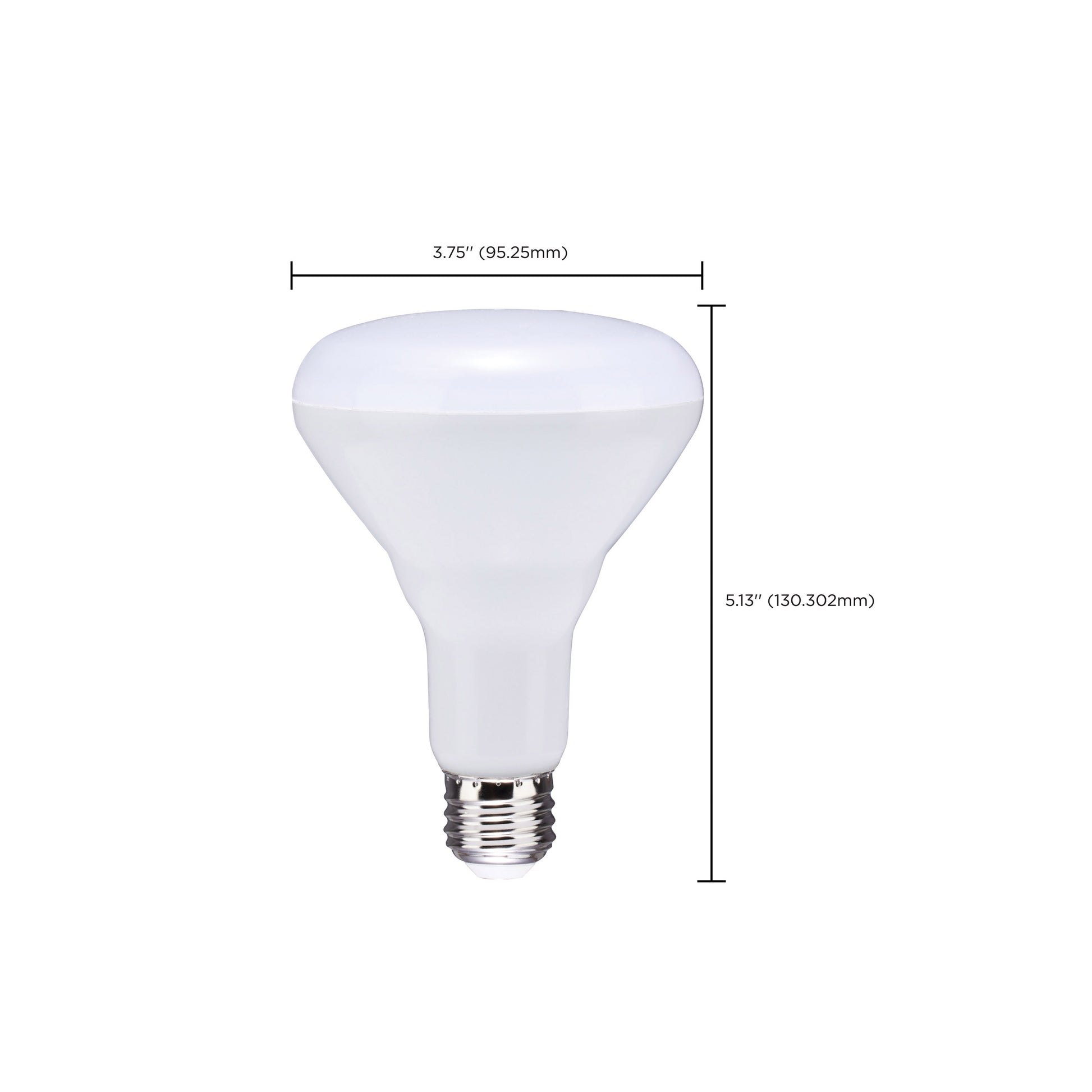 image of 8.5 Watt - BR30 LED - 2700K - 80 CRI - Medium Base - 120 Volts - Dimmable - 6-pack