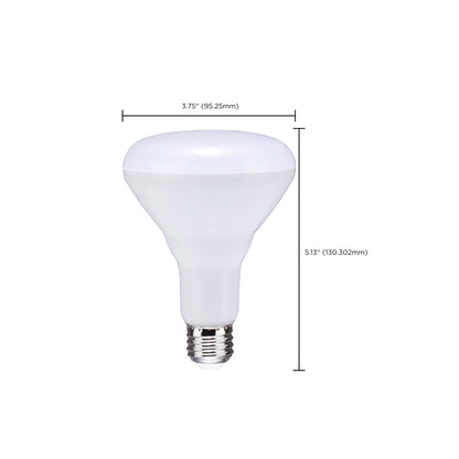 image of 8.5 Watt - BR30 LED - 2700K - 80 CRI - Medium Base - 120 Volts - Dimmable - 6-pack