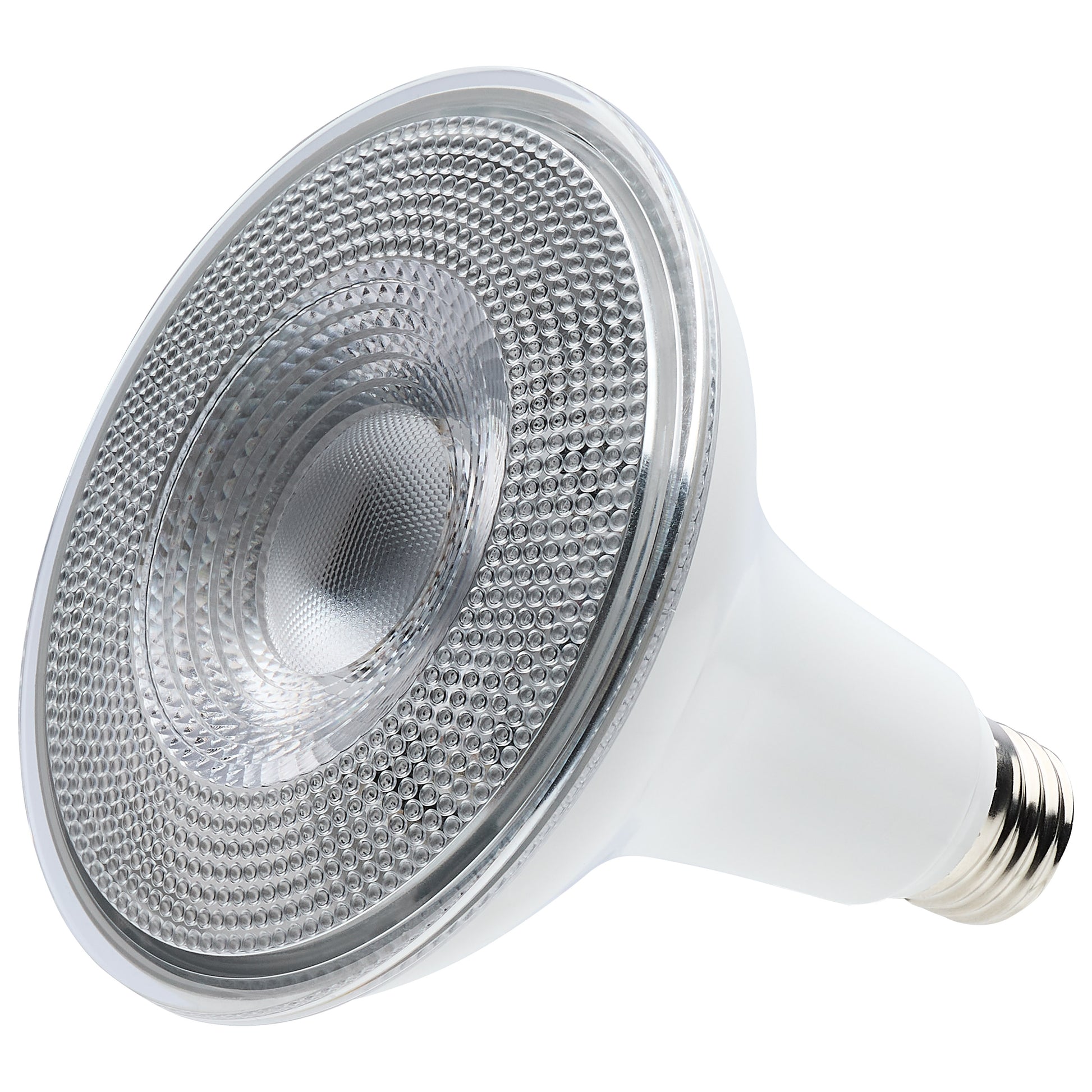 image of 14 Watt Dusk to Dawn LED - PAR38 - 3000K - Medium Base - White Finish - 120 Volt