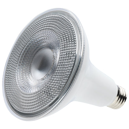 image of 14 Watt Dusk to Dawn LED - PAR38 - 3000K - Medium Base - White Finish - 120 Volt