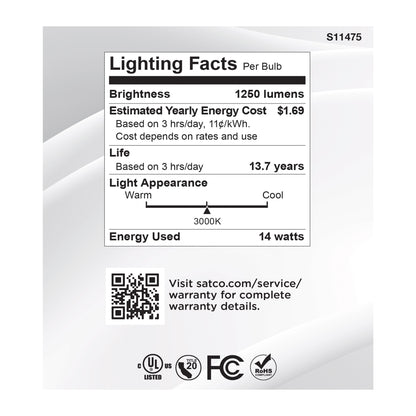 image of 14 Watt Dusk to Dawn LED - PAR38 - 3000K - Medium Base - White Finish - 120 Volt