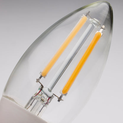 image of 5 Watt B11 - Dusk to Dawn LED - 2700K - Candelabra Base - 120 Volt - 90 CRI - With Photocell