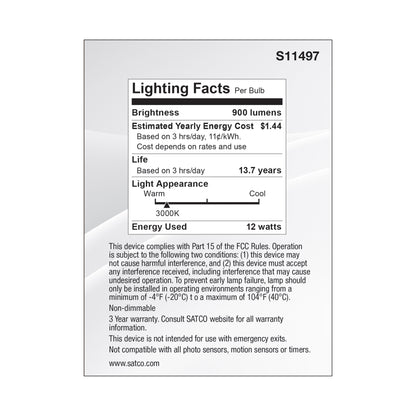 image of 12 Watt Econo LED PAR30LN - 3000K - 35 Degree Beam Angle - Medium Base - 120-277 Volt - Silver Finish