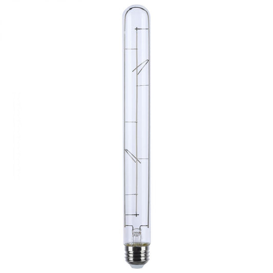 6 Watt LED - Reminiscent - Flex Gray Straight Filament - T9 - Medium Base - 2700K CCT - Clear - 120 Volt