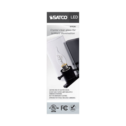 image of 4 Watt LED - Reminiscent - Flex Gray Coil Filament - CA11 - Candelabra Base - 2700K CCT - Clear - 120 Volt