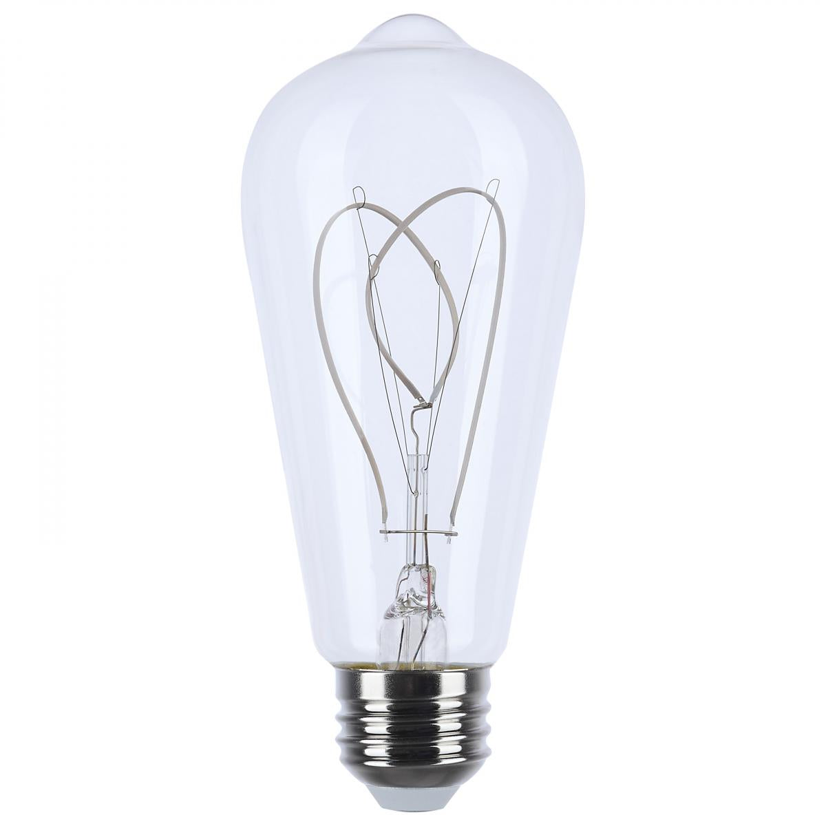 image of 6 Watt LED - Reminiscent - Flex Gray Filament - ST19 Loop - Medium Base - 2700K CCT - Clear - 120 Volt