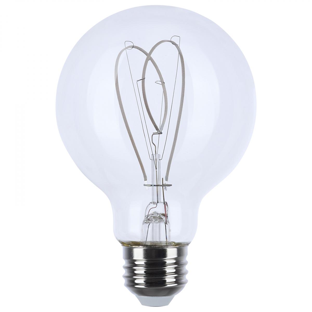 image of 6 Watt LED - Reminiscent - Flex Gray Filament - G25 Loop - Medium Base - 2700K CCT - Clear - 120 Volt