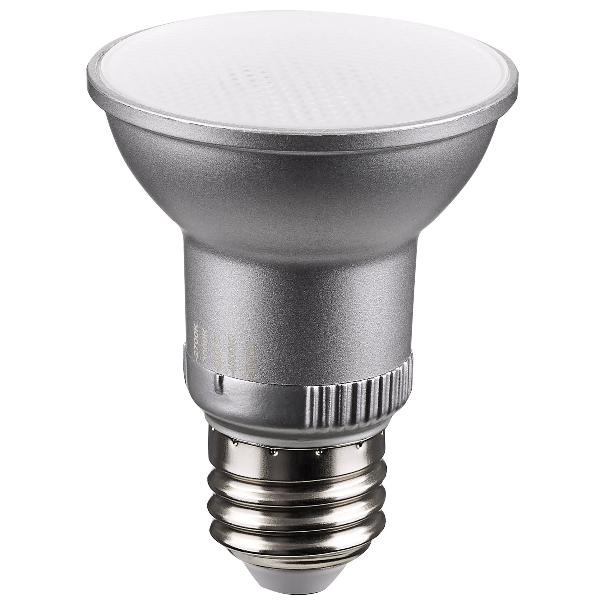 image of 5.5 Watt PAR20 LED - Medium Base - Silver Finish - CCT Selectable - 120 Volt - 40 Degree Beam Angle