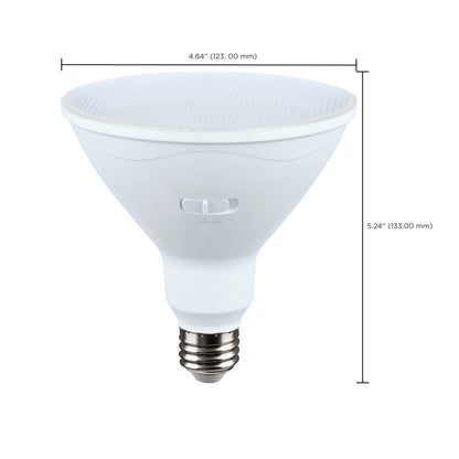 image of 25 Watt PAR38 LED - 3000K/5000K CCT Selectable - High Lumen - Medium Base - White Finish - 120 Volt