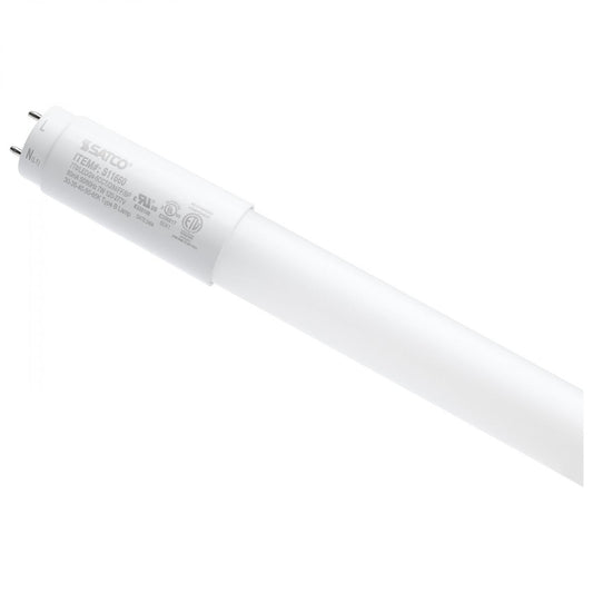 7 Watt T8 LED - 24 Inch - 30K/35K/40K/50K/65K CCT Selectable - Low Optical Flicker (less than 5%) - Medium Bi Pin Base - Type B Ballast Bypass - 120-277 Volt - Frost Finish