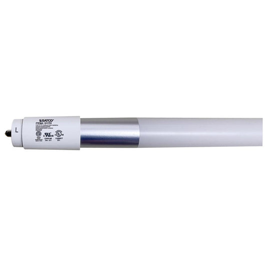image of 24 Watt T8 LED - Single Pin Base - CCT Selectable - Type B - Ballast Bypass - PET Shatterproof Coated - White Finish - 72 Inches - 120-277 Volt