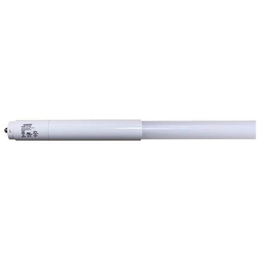 image of 38 Watt T8 LED - Single Pin Base - CCT Selectable - Type B - Ballast Bypass - PET Shatterproof Coated - White Finish - 96 Inches - 120-277 Volt