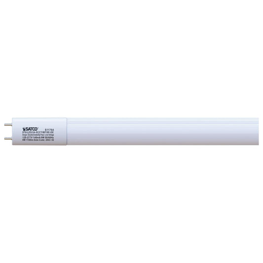 9 Watt - 2 Foot LED - T8 - CCT Selectable - Type B Ballast Bypass - G13 Base - 120-277 Volt