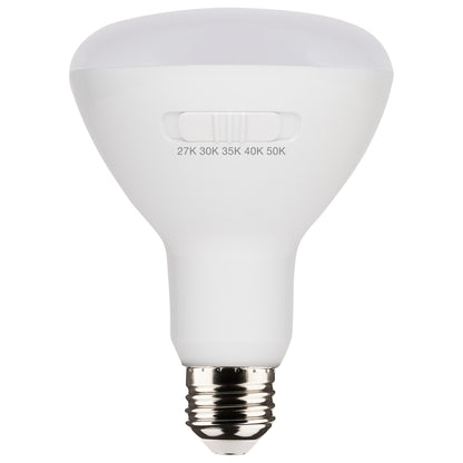 image of 8.5 Watt BR30 LED - Medium Base - CCT Selectable - White Finish - 90 CRI - 120 Volt