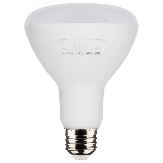 image of 8.5 Watt BR30 LED - Medium Base - CCT Selectable - White Finish - 90 CRI - 120 Volt - 6 Pack