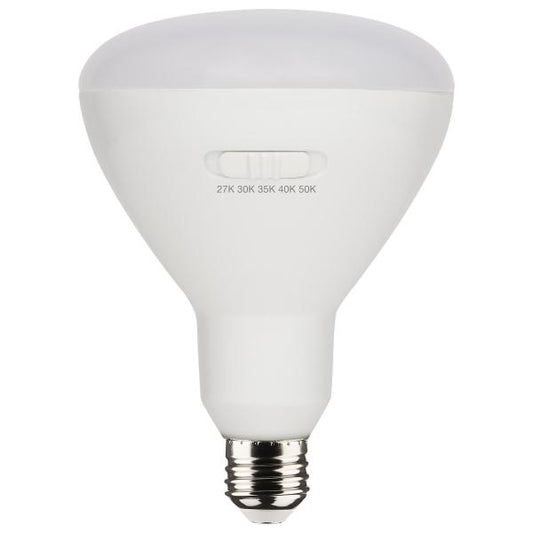 13 Watt BR40 LED - Medium Base - CCT Selectable - White Finish - 90 CRI - 120 Volt - 4 Pack