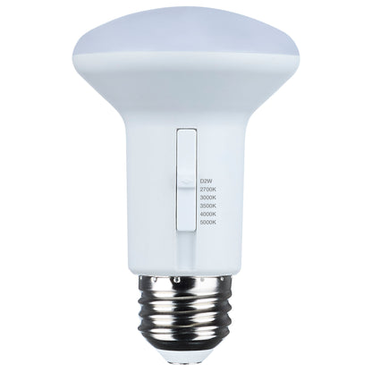 image of 5.8 Watt R20 LED - 27K/30K/35K/40K/50K CCT Selectable - Dim to Warm - White Finish - 120 Volt