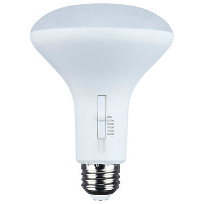 image of 7 Watt BR30 LED - 27K/30K/35K/40K/50K CCT Selectable - Dim to Warm - White Finish - 120 Volt