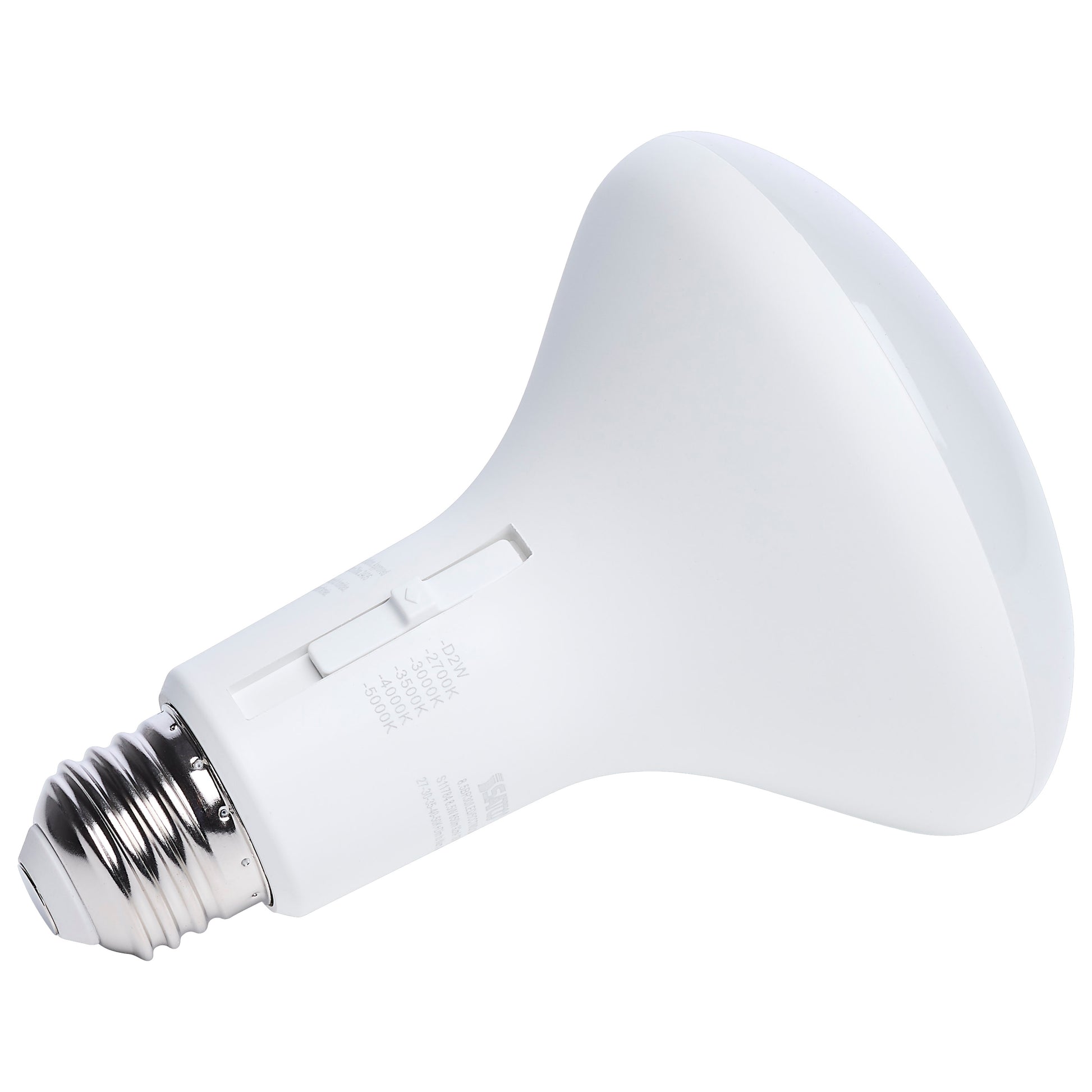 image of 8.5 Watt BR30 LED - 27K/30K/35K/40K/50K CCT Selectable - Dim to Warm - White Finish - 120 Volt