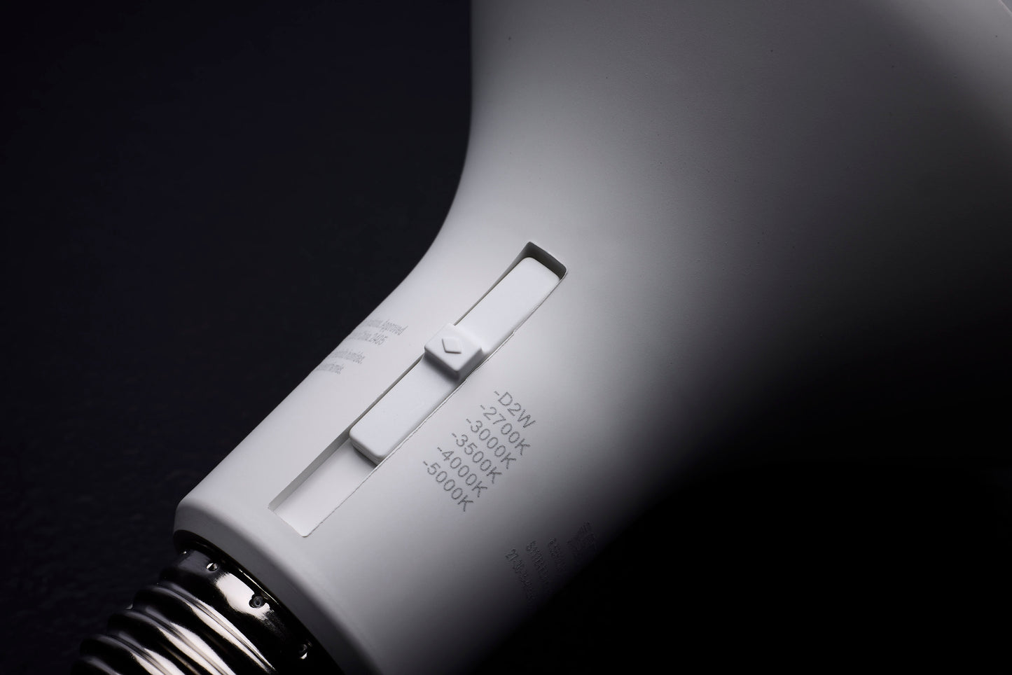 image of 8.5 Watt BR30 LED - 27K/30K/35K/40K/50K CCT Selectable - Dim to Warm - White Finish - 120 Volt