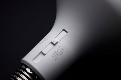 image of 8.5 Watt BR30 LED - 27K/30K/35K/40K/50K CCT Selectable - Dim to Warm - White Finish - 120 Volt