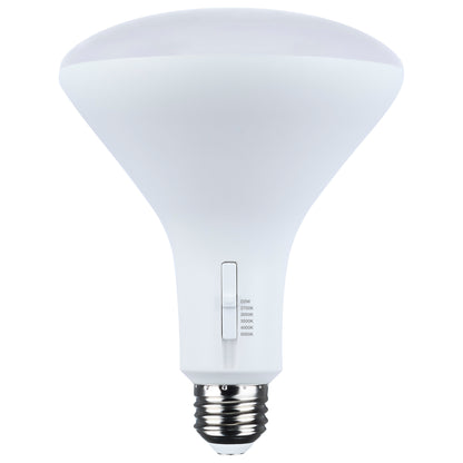 image of 11 Watt BR40 LED - 27K/30K/35K/40K/50K CCT Selectable - Dim to Warm - White Finish - 120 Volt