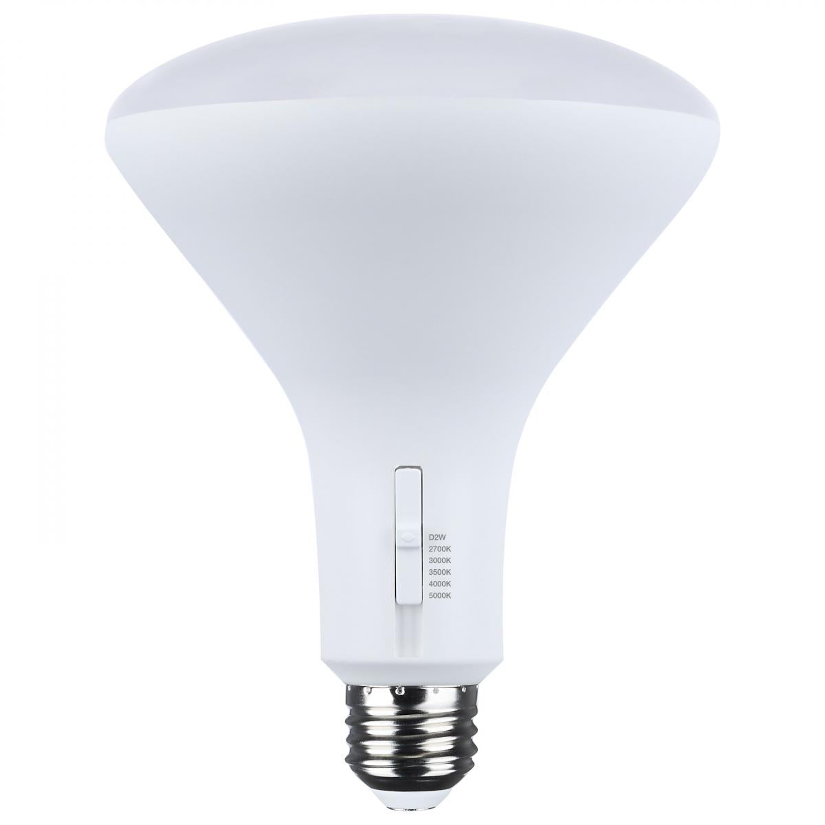 image of 11 Watt BR40 LED - 27K/30K/35K/40K/50K CCT Selectable - Dim to Warm - White Finish - 120 Volt