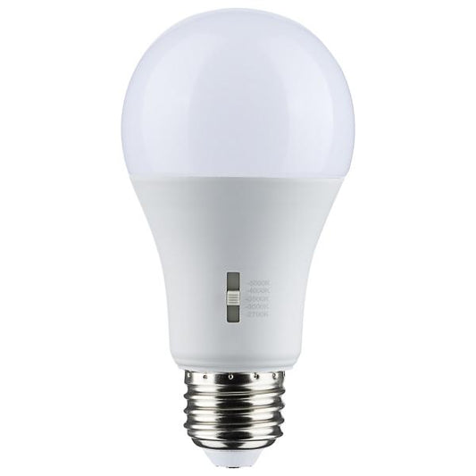 12 Watt A19 LED - Medium Base - CCT Selectable - 120 Volt - White Finish