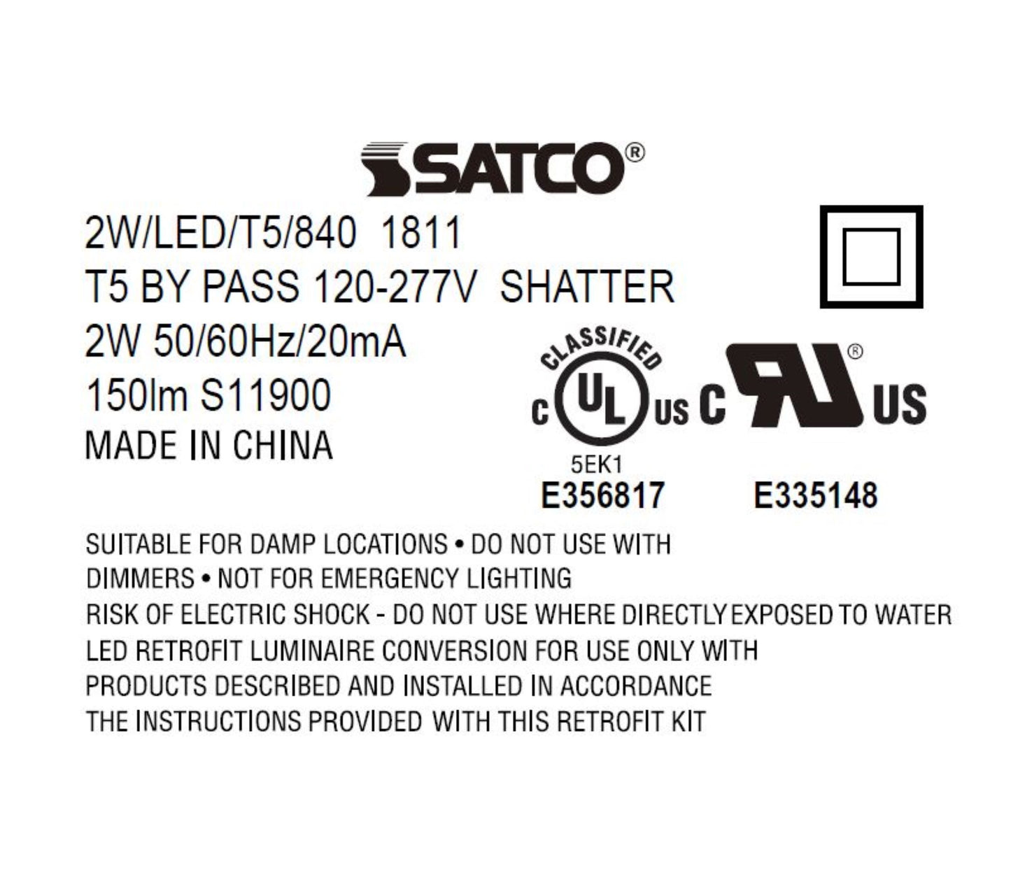 image of 2 Watt T5 LED - Miniature bi-pin base - 4000K - 50000 Average rated hours - 150 Lumens - 120-277 Volt - Type B - Ballast Bypass - Double Ended Wiring