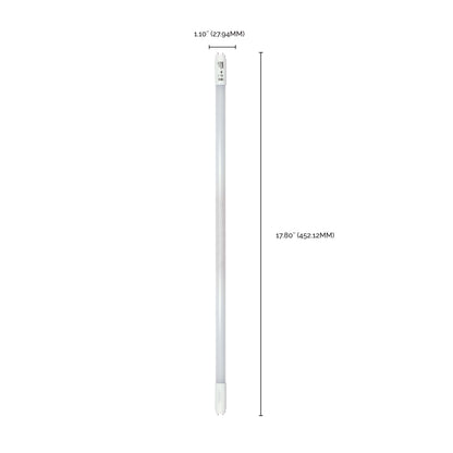 image of 7 Watt - 18 Inch - T8 Linear LED - Medium Bi-Pin G13Base - 3000K - 50000 Average Rated Hours - 700 Lumens - Type B Ballast Bypass