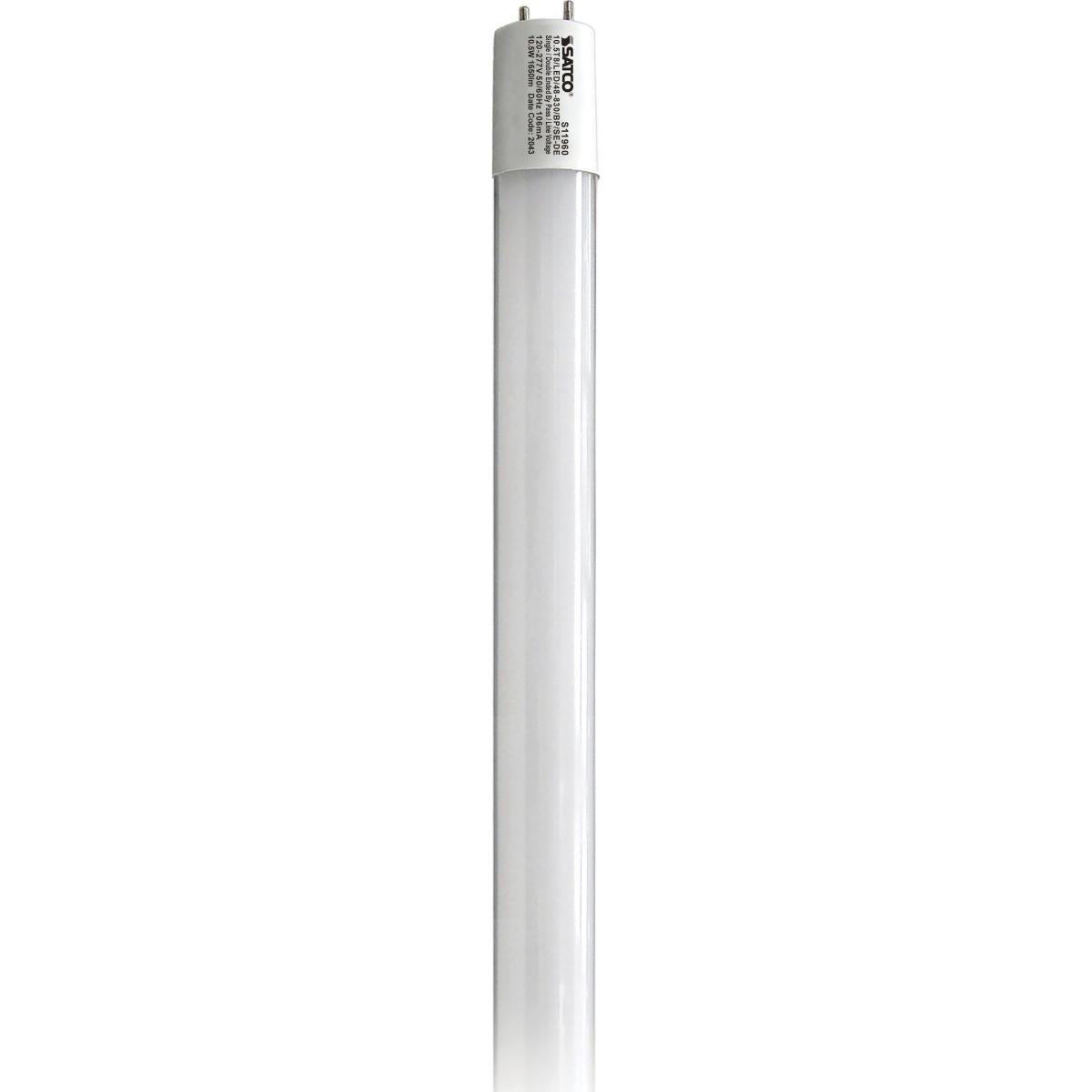 10.5 Watt T8 LED - 4Ft - 3000K - Medium Bi Pin base - 50000 Average rated hours - 1700 Lumens - Type B - Ballast Bypass - Single or Double Ended Wiring